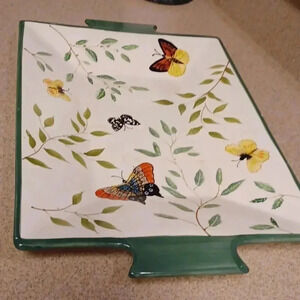 Ceramic tray to serve food or  for decoration
